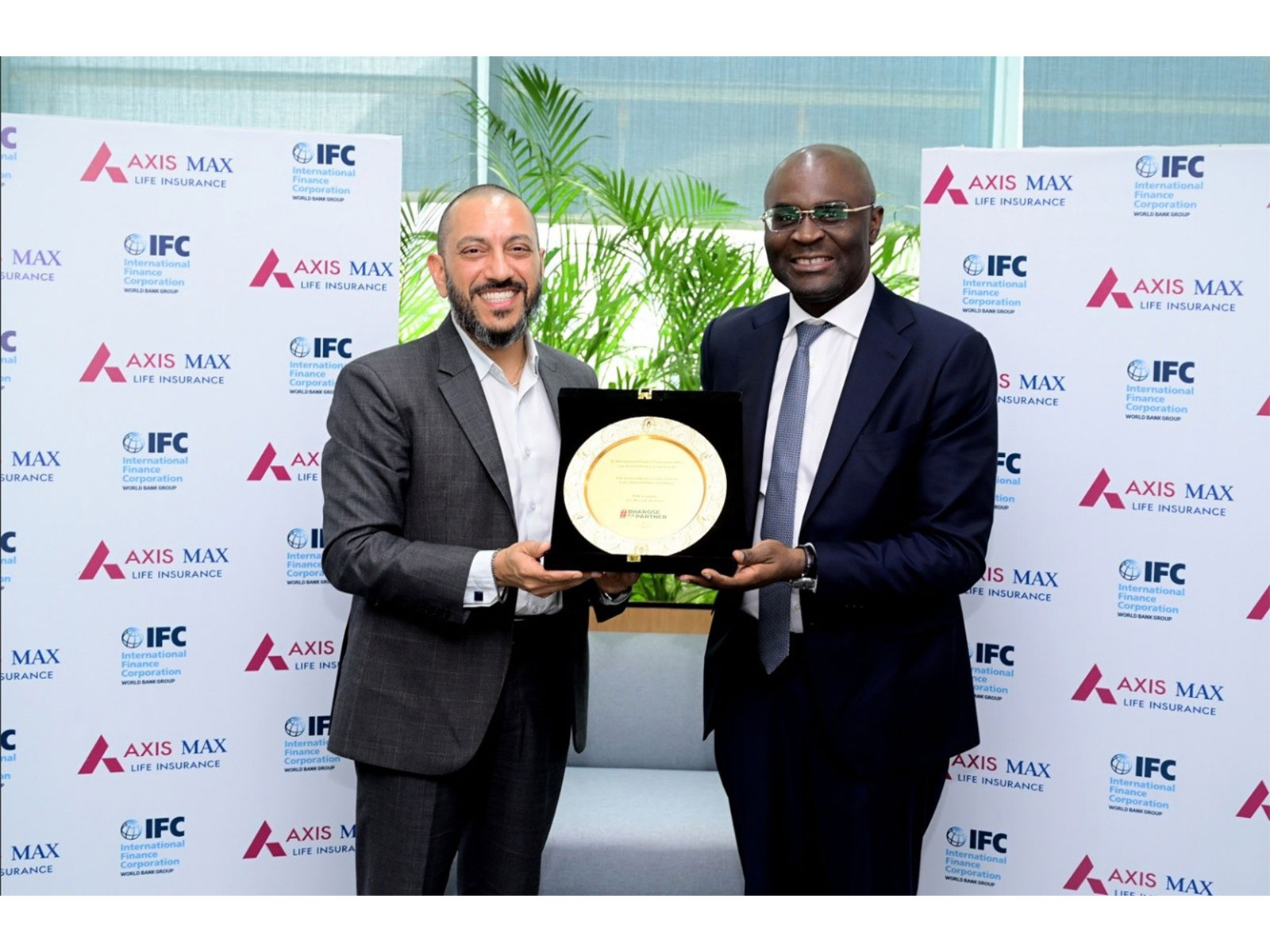 From Left to Right – Mr. Sumit Madan, MD & CEO, Axis Max Life Insurance and Mr. Allen Forlemu, Interim Regional Vice President, Asia Pacific, International Finance Corporation From Left to Right – Mr. Sumit Madan, MD & CEO, Axis Max Life Insurance and Mr. Allen Forlemu, Interim Regional Vice President, Asia Pacific, International Finance Corporation