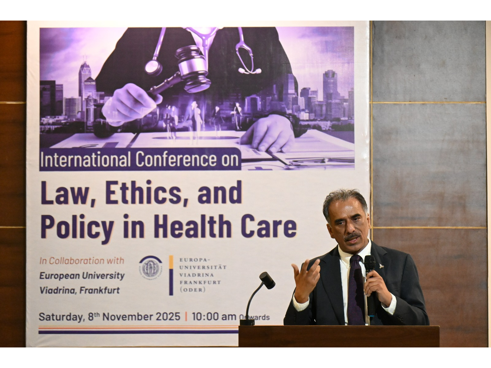 International Conference on Law, Ethics and Policy in Healthcare hosted by Navrachana University in collaboration with Europa University Viadrina, Frankfurt.