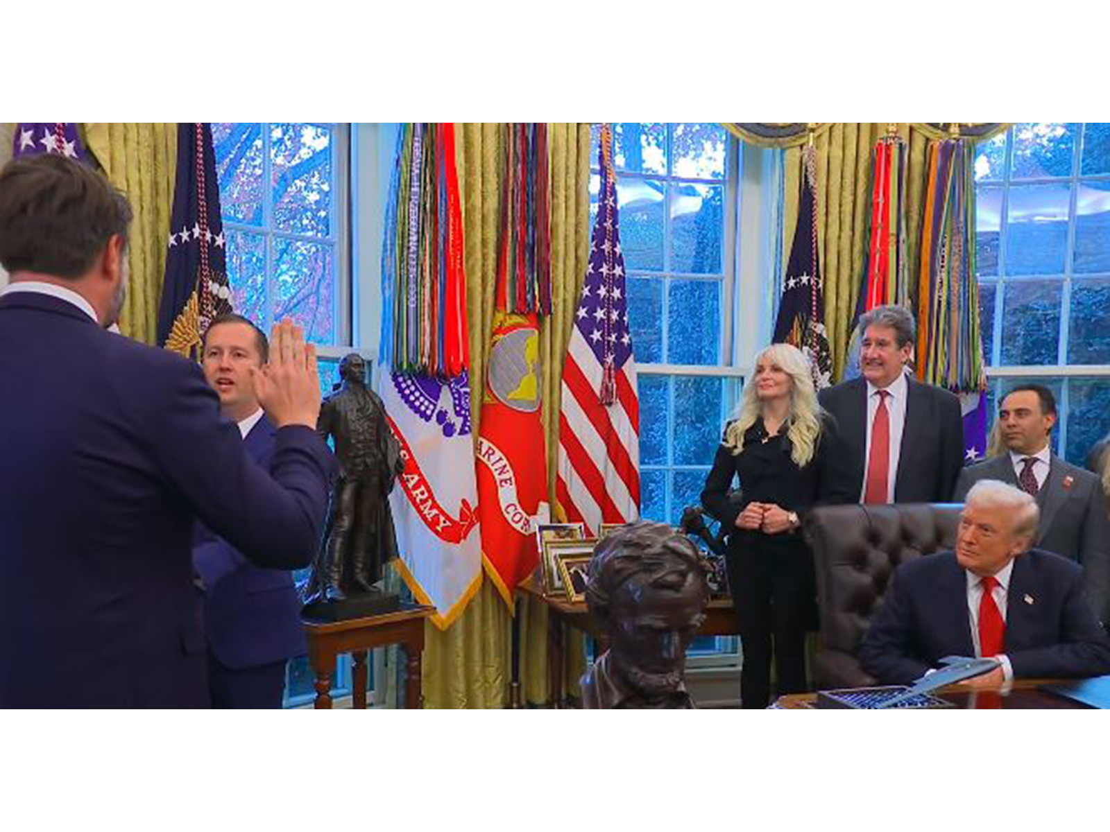 Sergio Gor sworn in as the US Ambassador to India (Photo/ Youtube @WhiteHouse)