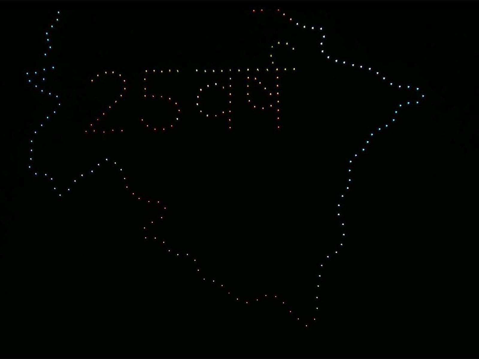 Drone show illuminates Dehradun (Photo/ANI)