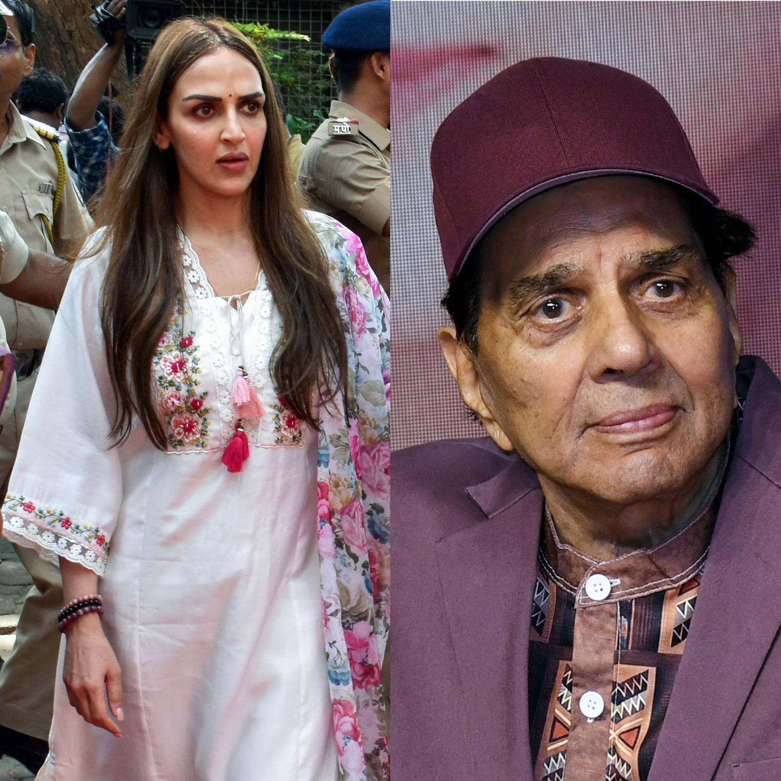 Isha Deol and Dharmendra (Photo: ANI)