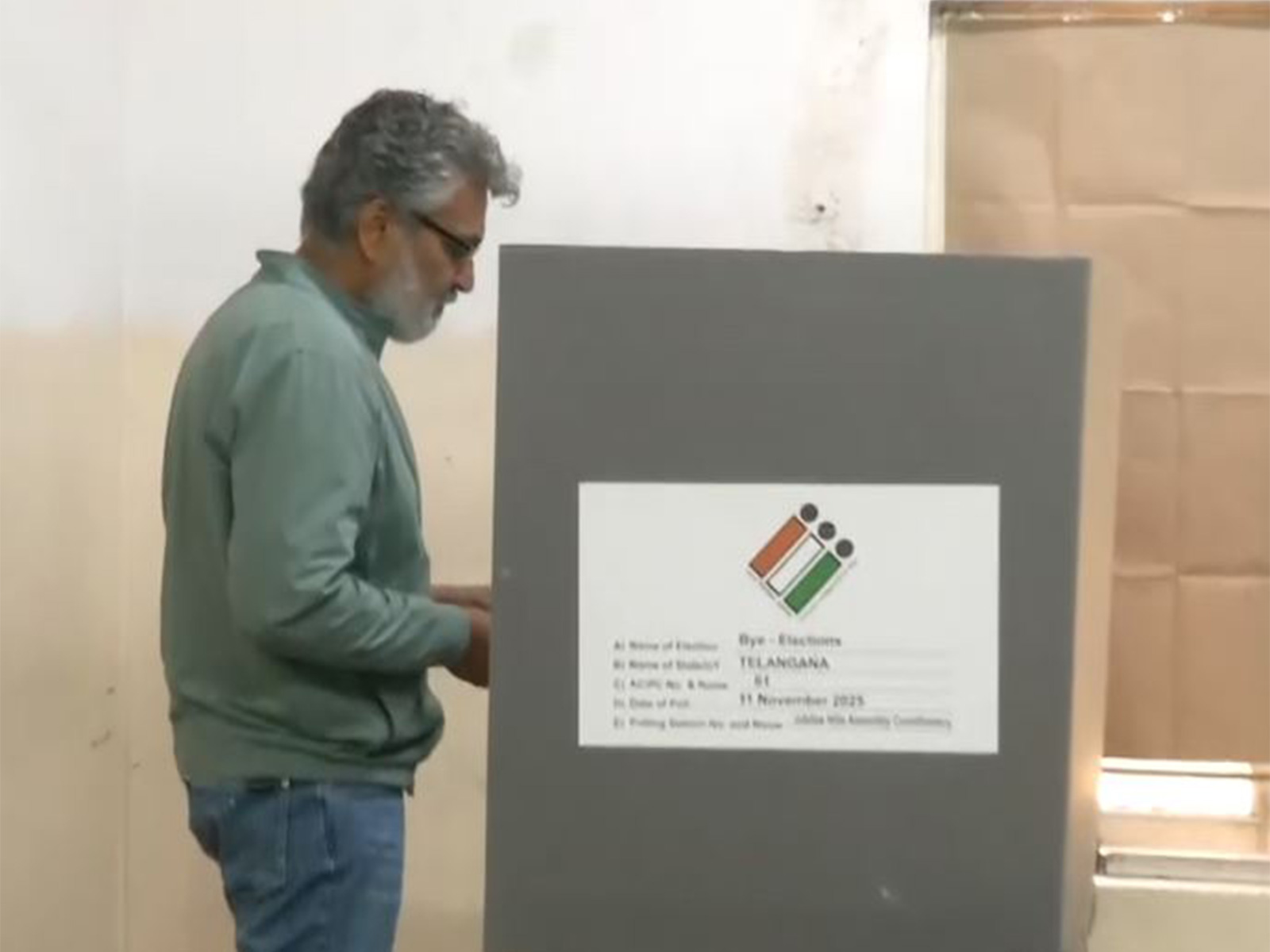 SS Rajamouli casting his vote (Photo/ANI)