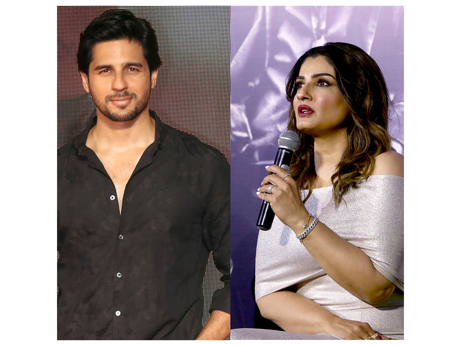 Sidharth Malhotra, Raveena Tandon (File photo: ANI) Sidharth Malhotra, Raveena Tandon (File photo: ANI)