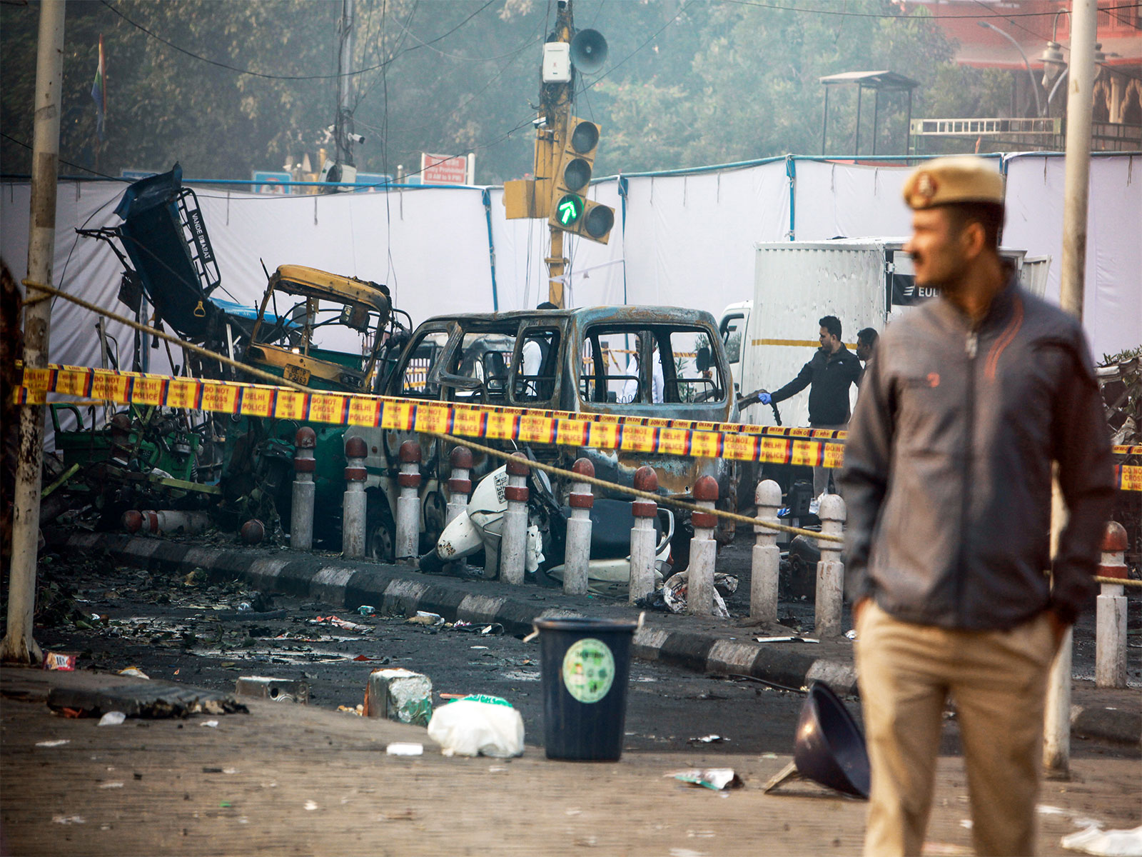 Still from the site of blast in Delhi (Photo/ANI) Still from the site of blast in Delhi (Photo/ANI)