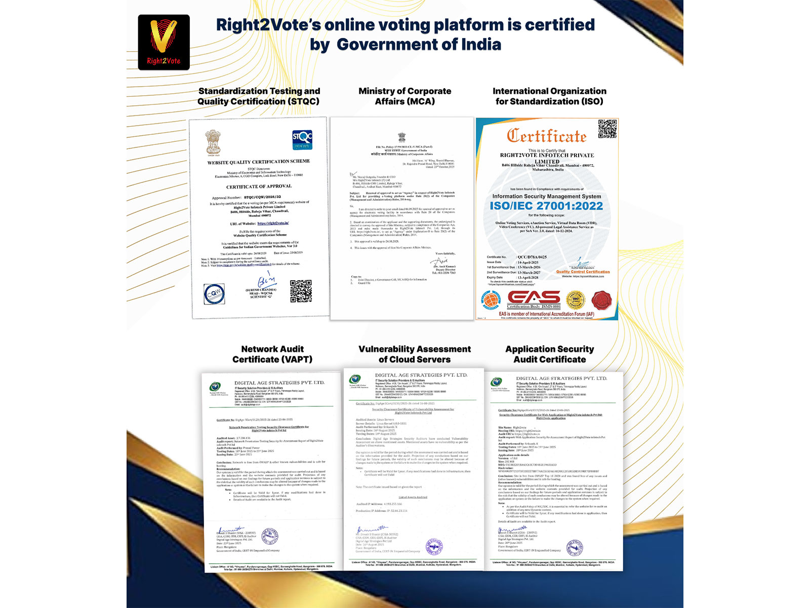 India’s Most Trusted eVoting Platform Certified by STQC, ISO & MCA. India’s Most Trusted eVoting Platform Certified by STQC, ISO & MCA.