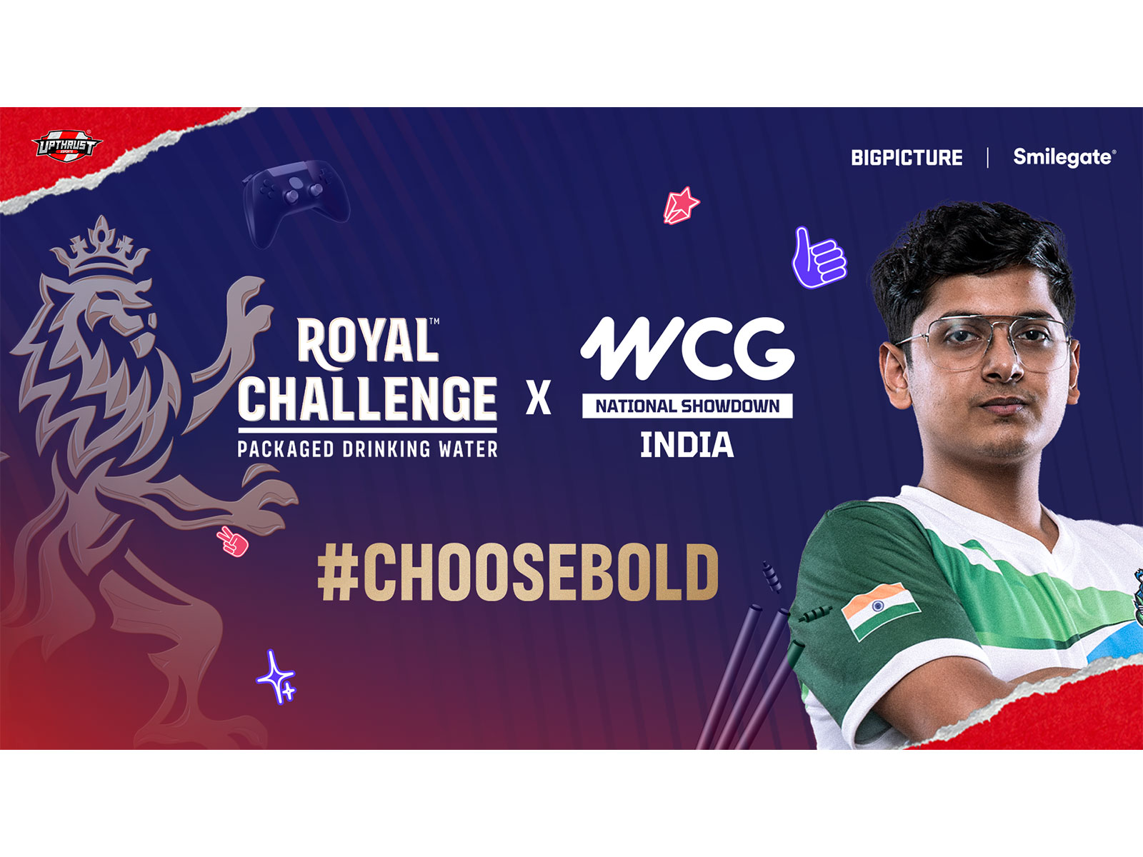 Royal Challenge Packaged Drinking Water Partners with Upthrust Esports & Big Picture Inc. for WCG National Showdown India 2025 Royal Challenge Packaged Drinking Water Partners with Upthrust Esports & Big Picture Inc. for WCG National Showdown India 2025