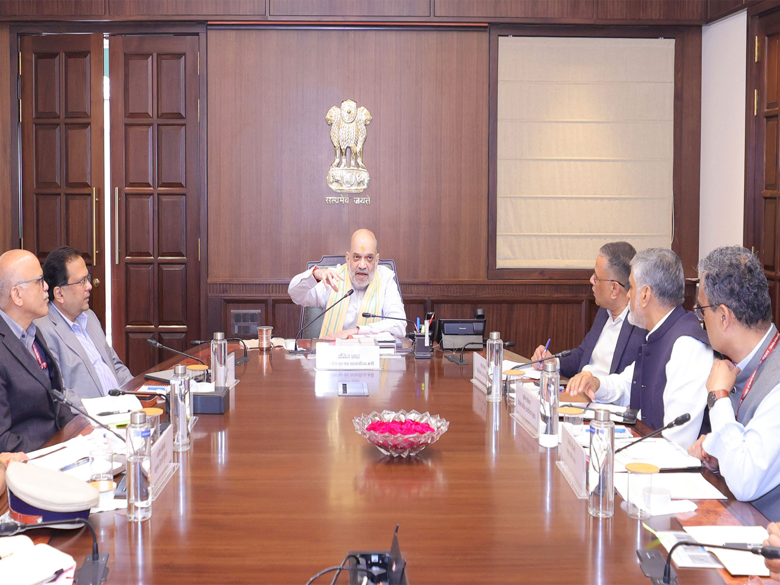 Union Minister Amit Shah chaired review meetings on the Delhi car blast with the senior officials. (Photo/@AmitShah Union Minister Amit Shah chaired review meetings on the Delhi car blast with the senior officials. (Photo/@AmitShah