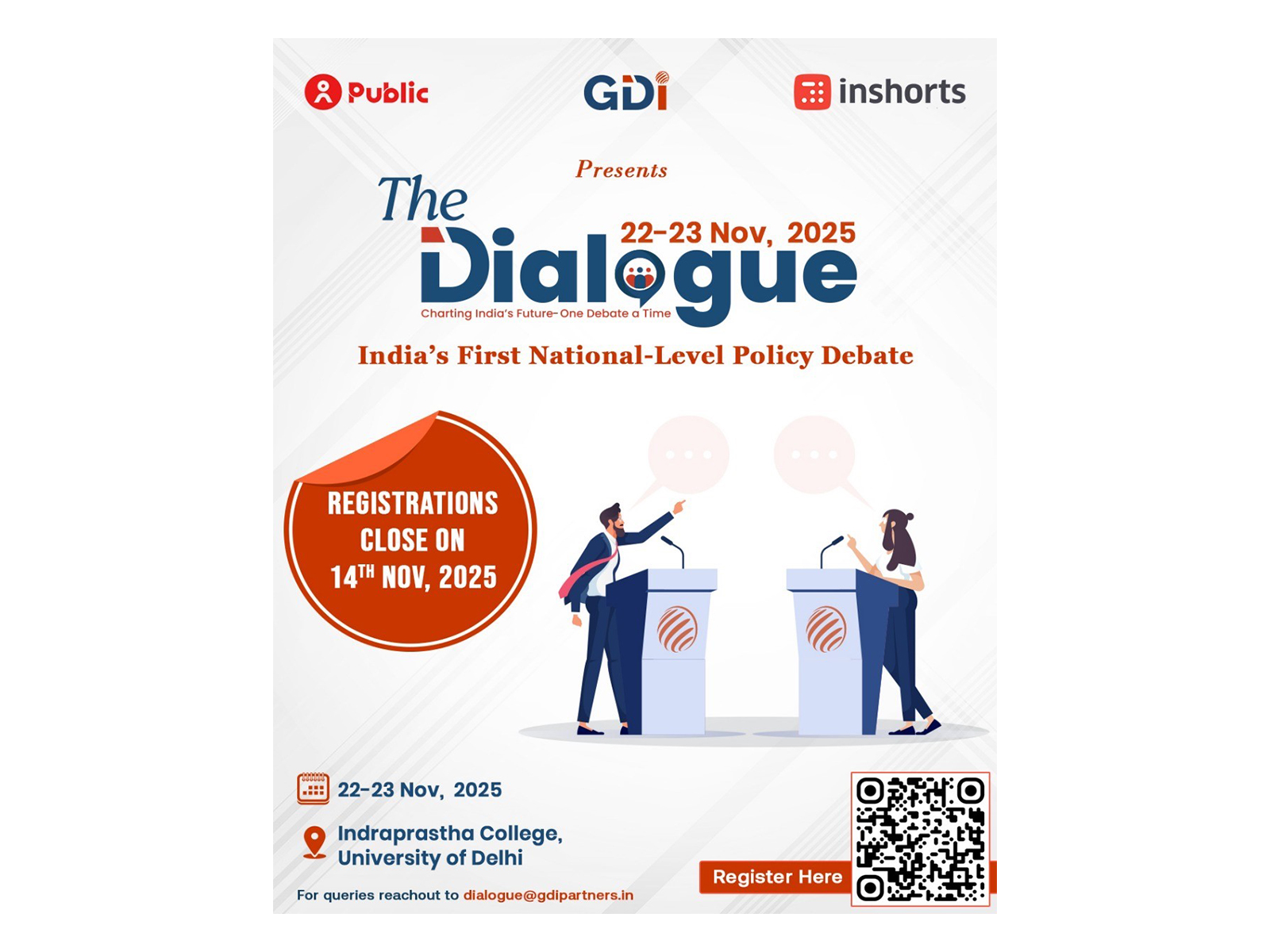 GDi Partners Announces “The Dialogue” ; India’s Premier Governance Debate with ₹4 Lakh in Cash Prizes