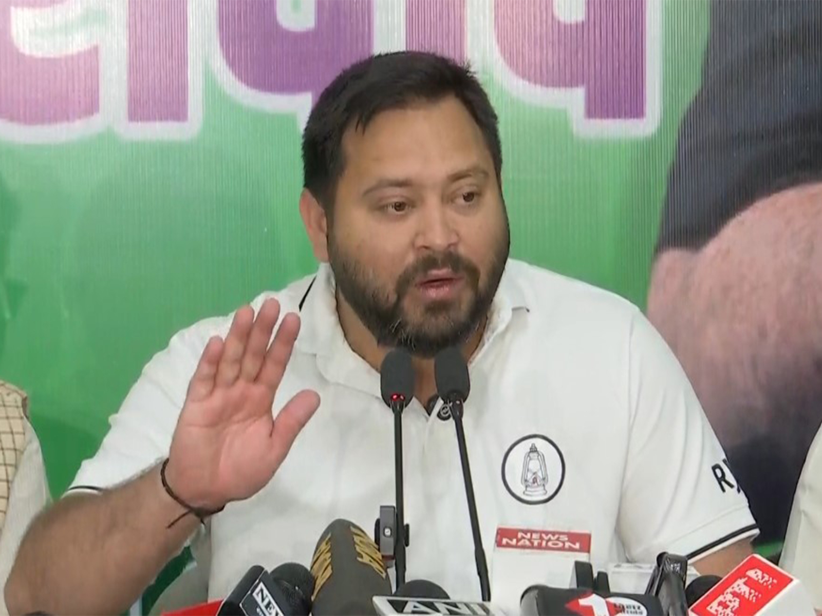 Rashtriya Janata Dal (RJD) leader and Mahagathbandhan’s Chief Ministerial face Tejashwi Yadav (Photo/ANI)