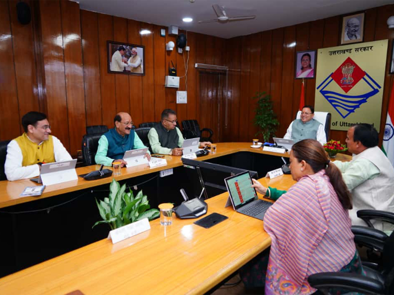 Uttarakhand cabinet meeting (Photo/ANI) Uttarakhand cabinet meeting (Photo/ANI)