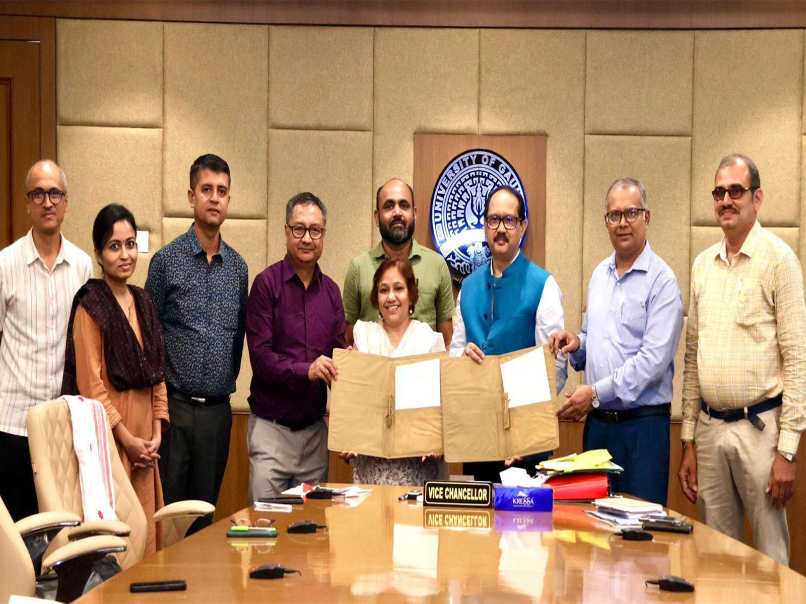 Gauhati University signs MoU with Omeo Kumar Das Institute (Photo/ANI) Gauhati University signs MoU with Omeo Kumar Das Institute (Photo/ANI)