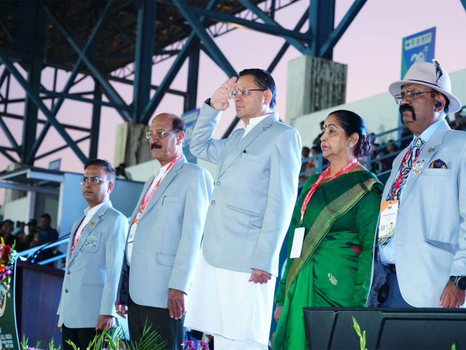 Uttarakhand Chief Minister Pushkar Singh Dhami attends All India Forest Sports and Cultural Meet 2025 in Dehradun (Photo/ANI)