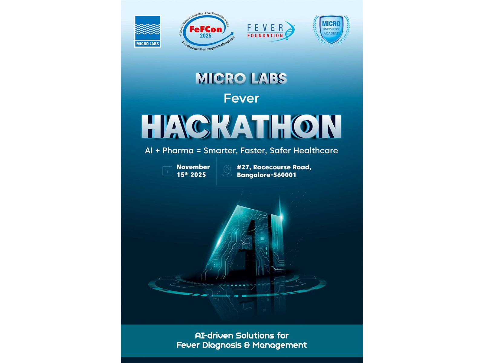 Micro Labs announces AI Hackathon in the run-up to the 8th edition of the Fever Foundation of India Conference (FeFCon 2025) Micro Labs announces AI Hackathon in the run-up to the 8th edition of the Fever Foundation of India Conference (FeFCon 2025)