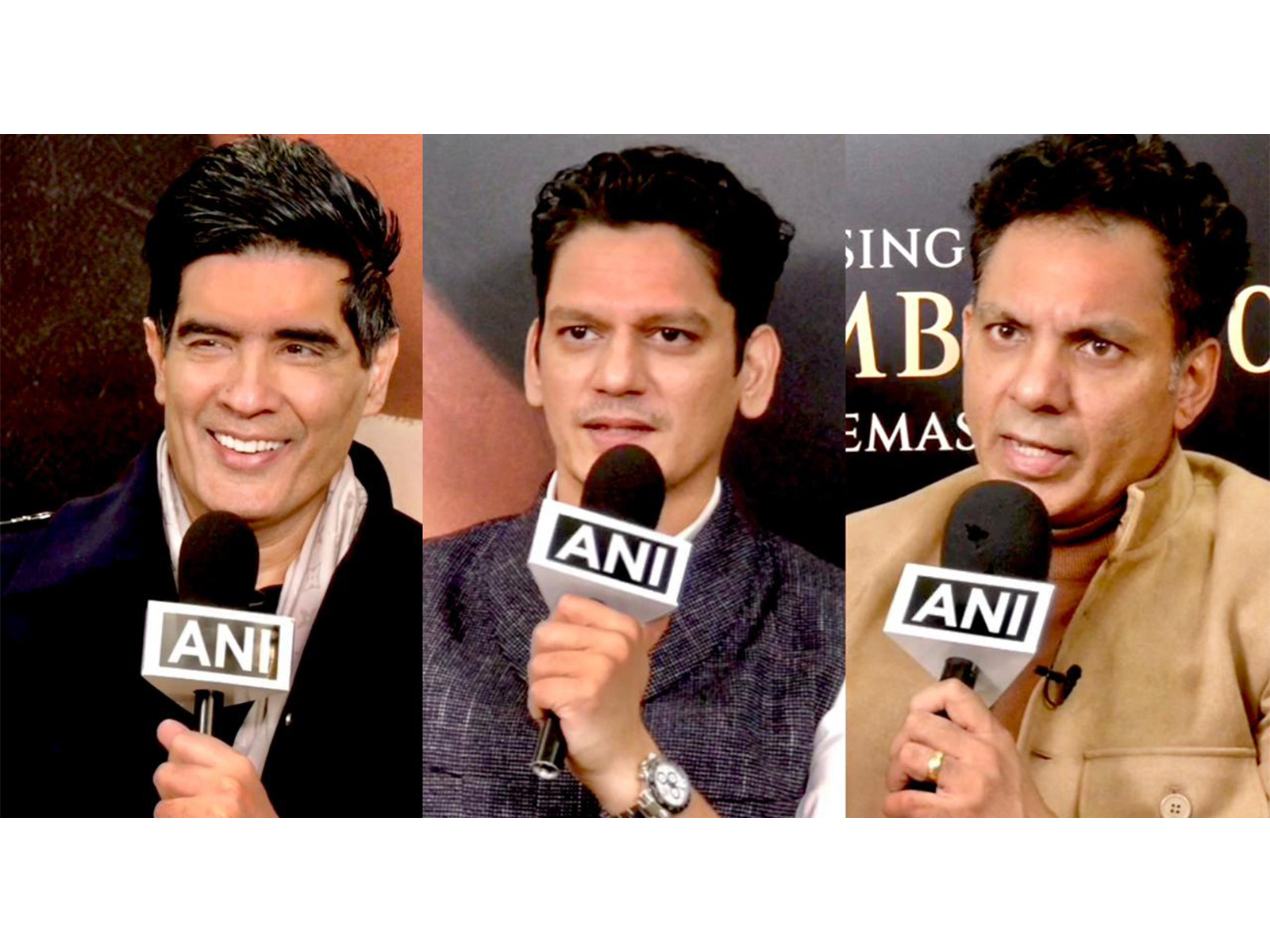 Manish Malhotra, Vijay Varma and Vibhu Puri (Photo/ANI) Manish Malhotra, Vijay Varma and Vibhu Puri (Photo/ANI)