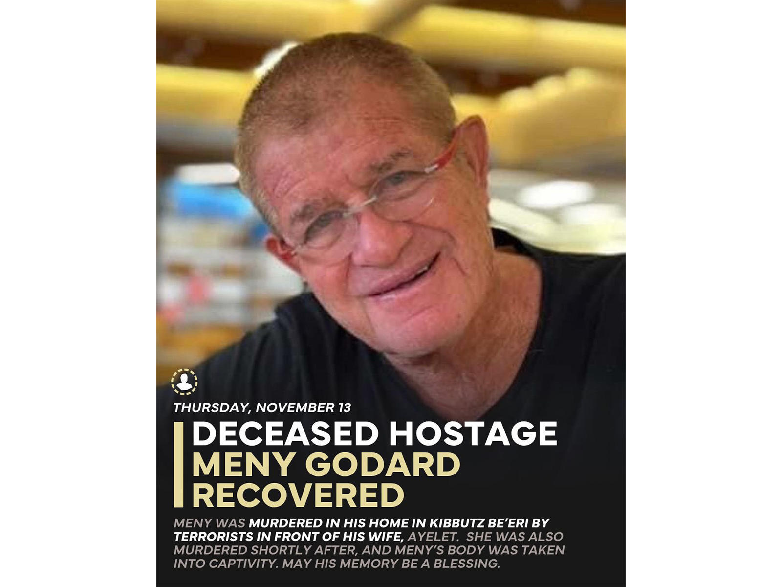 Slain Israeli hostage Meny Godard (Photo: X@IDF)