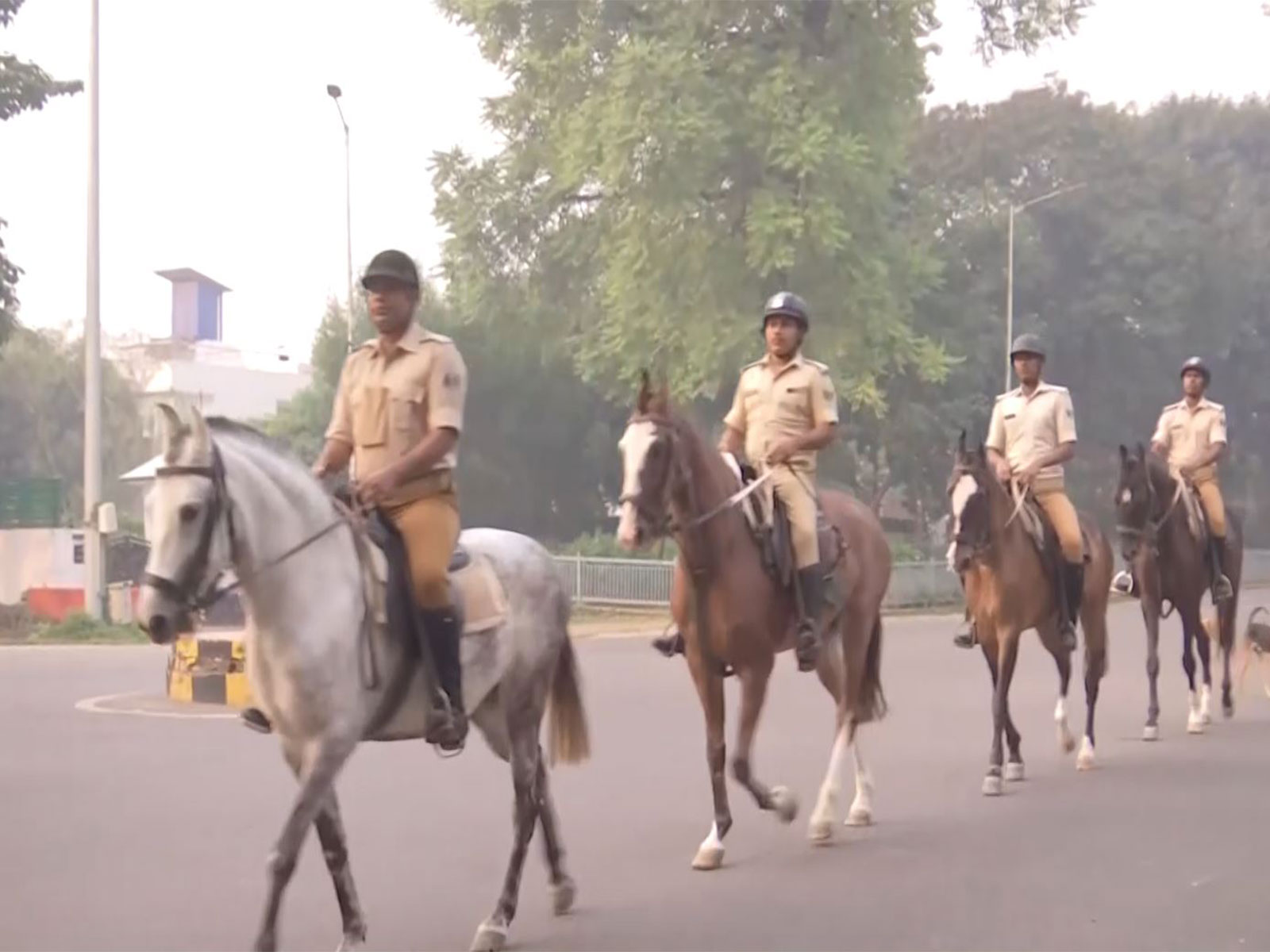 Mounted police in Patna (Photo/ANI)