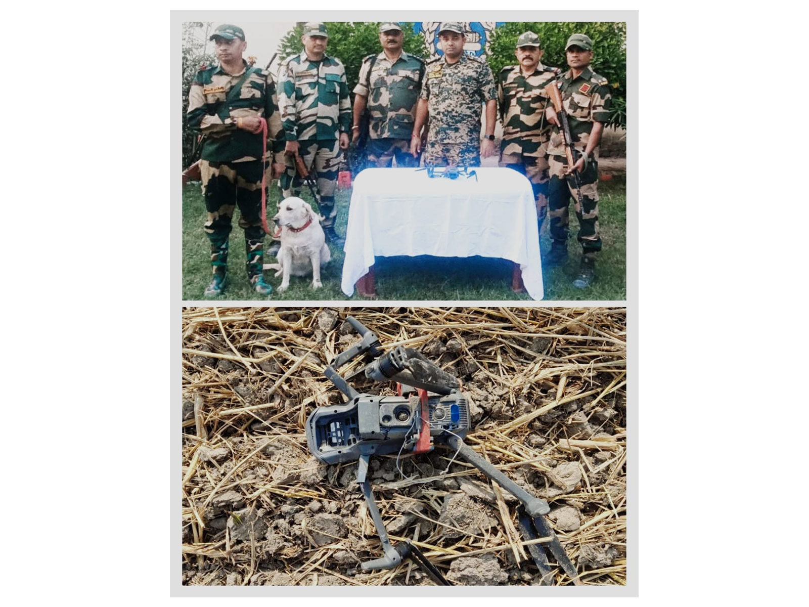 BSF recovered drone, pistols and heroin in Punjab (Photo/ANI) BSF recovered drone, pistols and heroin in Punjab (Photo/ANI)