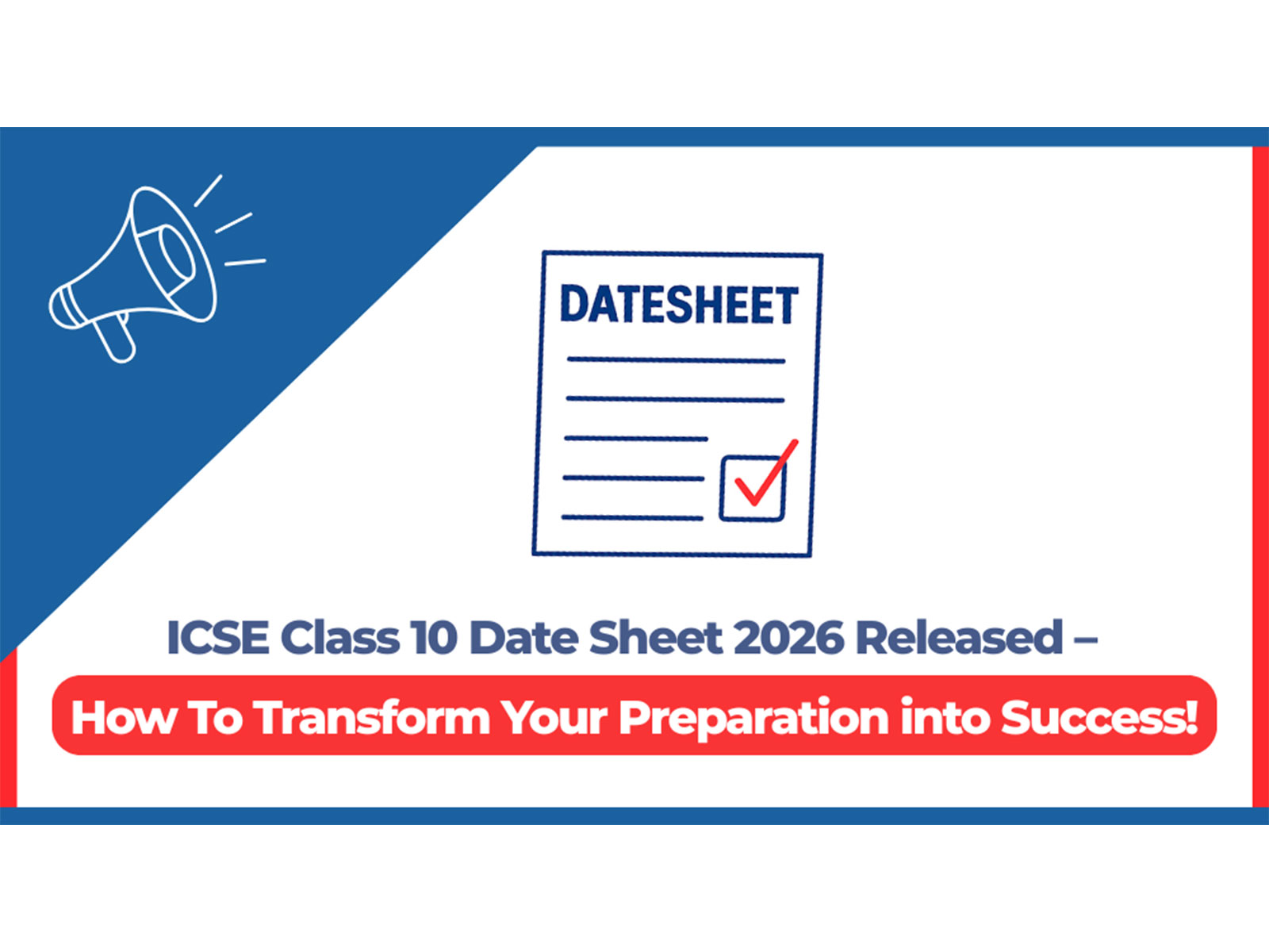 ICSE Class 10 Date Sheet - Timetable 2026 Released ICSE Class 10 Date Sheet - Timetable 2026 Released