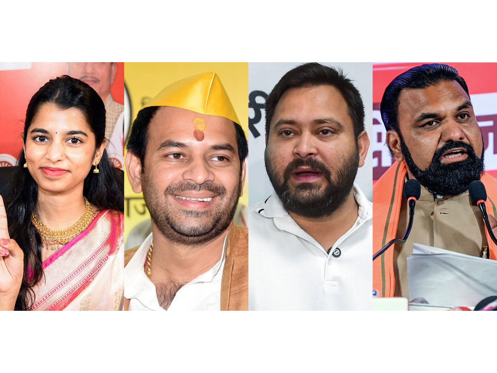 Key candidates in the Bihar Assembly polls. (Photo/ANI) Key candidates in the Bihar Assembly polls. (Photo/ANI)