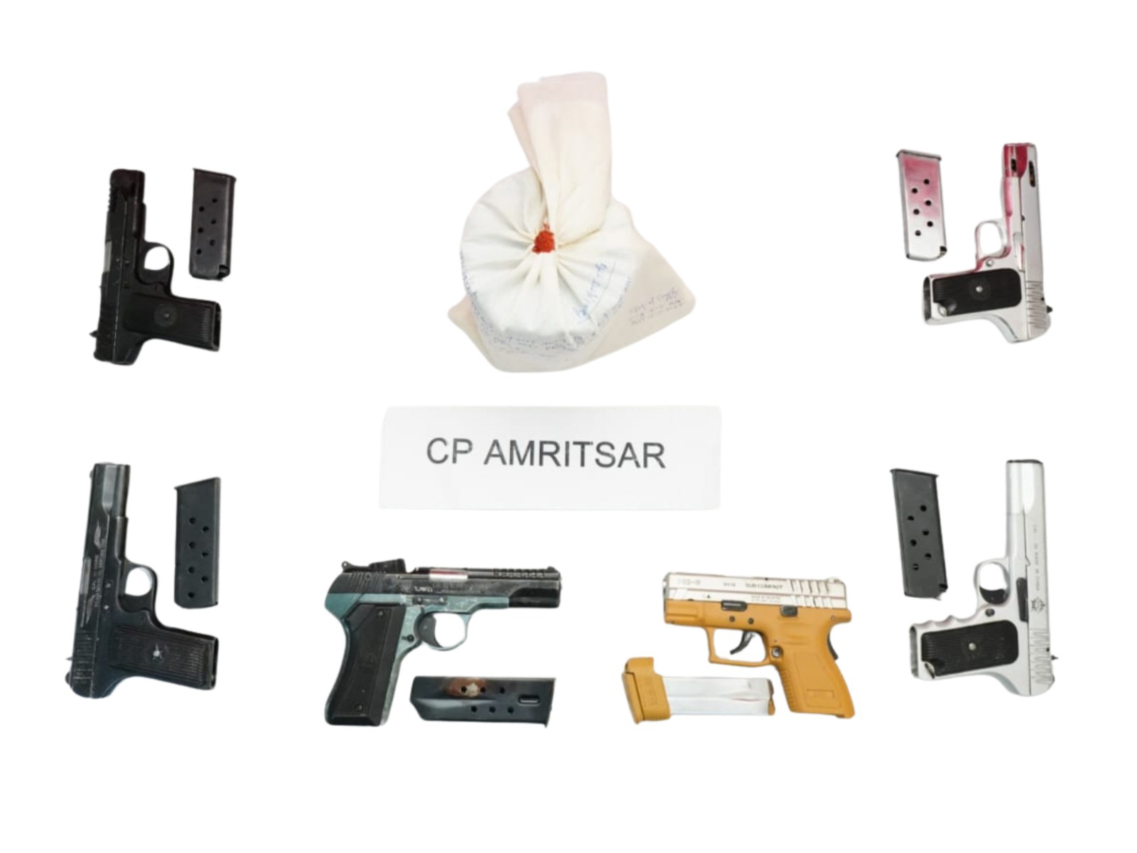 Seized weapons (Photo/X@DGPPunjabPolice)