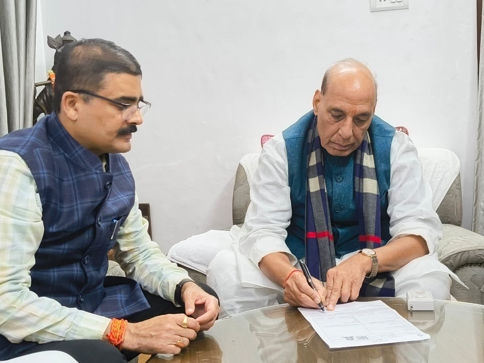 Defence Minister Rajnath Singh filled enumeration form for SIR in UP (Photo/BJP)