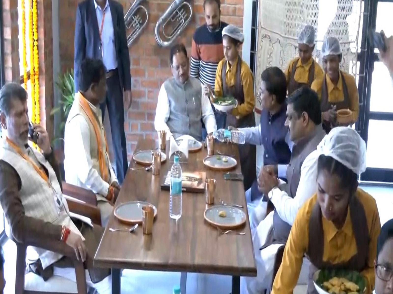 Chhattisgarh CM Sai inaugurates Cafe Pandum in Bastar (Photo/ANI) Chhattisgarh CM Sai inaugurates Cafe Pandum in Bastar (Photo/ANI)