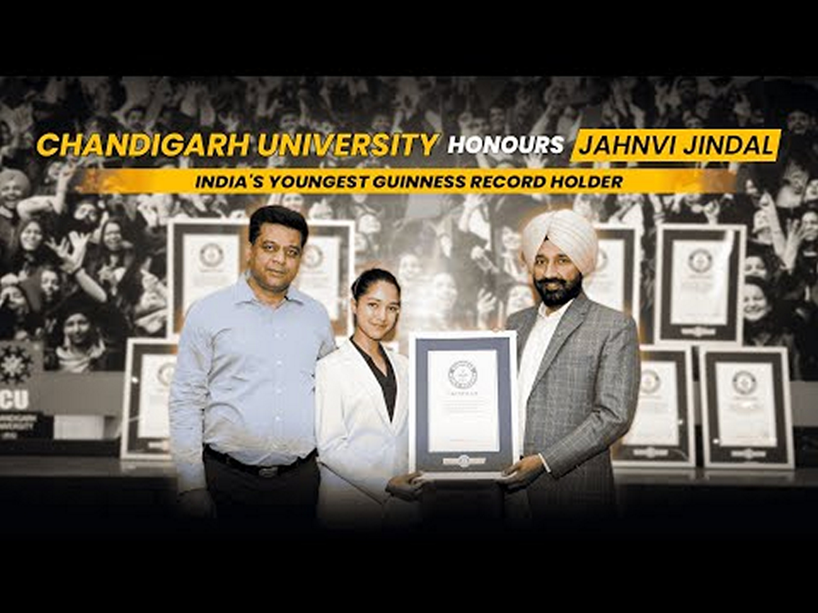 CU Chancellor & MP Satnam Sandhu Honours India’s Youngest Guinness Record Holder, Jahnvi Jindal
