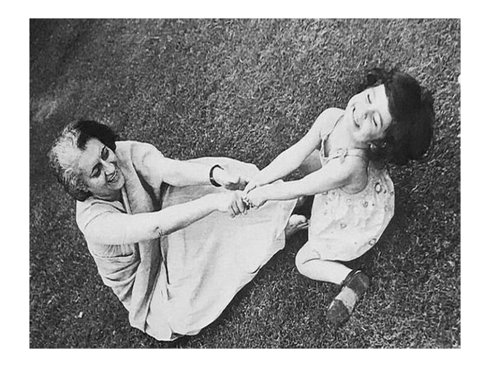 Indira Gandhi plays with her grand-daughter Priyanka (Photo/Priyanka's Twitter) Indira Gandhi plays with her grand-daughter Priyanka (Photo/Priyanka's Twitter)