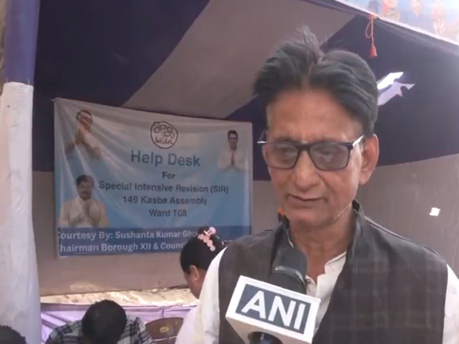 Help Desk incharge from TMC Mehrab Khan as Special Intensive Revision of electoral rolls begins in Bengal. (Photo/ANI) Help Desk incharge from TMC Mehrab Khan as Special Intensive Revision of electoral rolls begins in Bengal. (Photo/ANI)