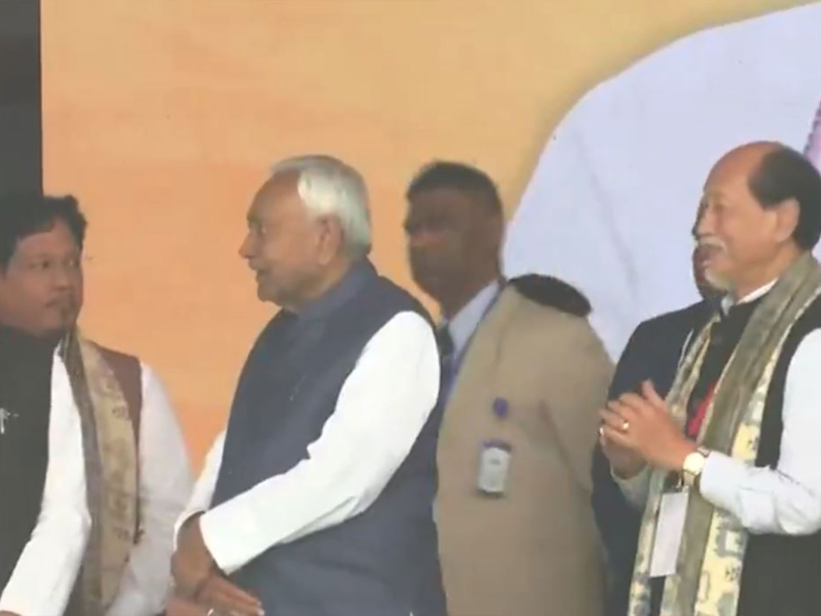 Nitish Kumar at Gandhi Maidan (Photo/ANI)