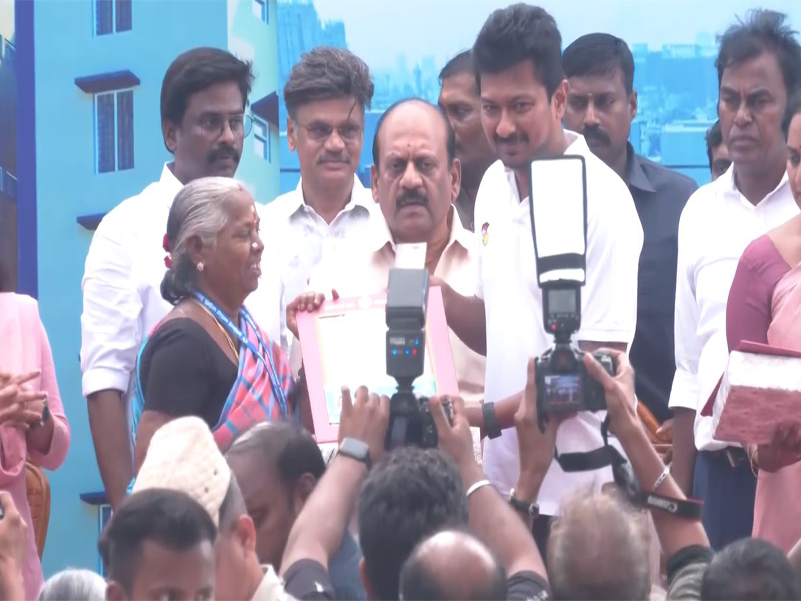 Tamil Nadu Deputy CM Udhayanidhi Stalin inaugurates 584 newly constructed apartments (Photo/ANI) Tamil Nadu Deputy CM Udhayanidhi Stalin inaugurates 584 newly constructed apartments (Photo/ANI)