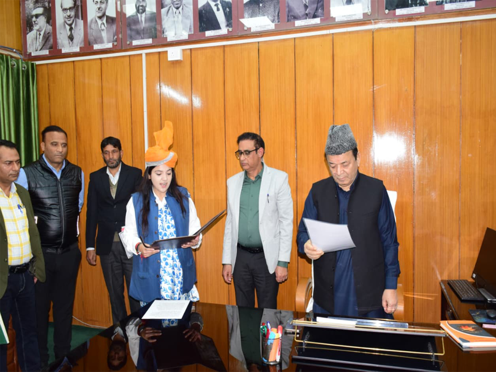 Devyani Rana takes oath as MLA of Nagrota in Jammu. (Photo/ANI)