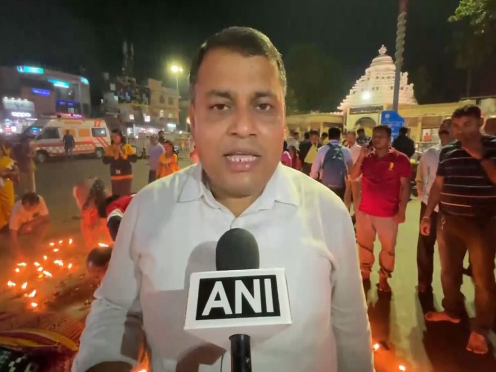 BJD Rajya Sabha MP Subhasish Khuntia at the Jagannath Temple on the second day of the Dev Deepawali. (Photo/ANI)