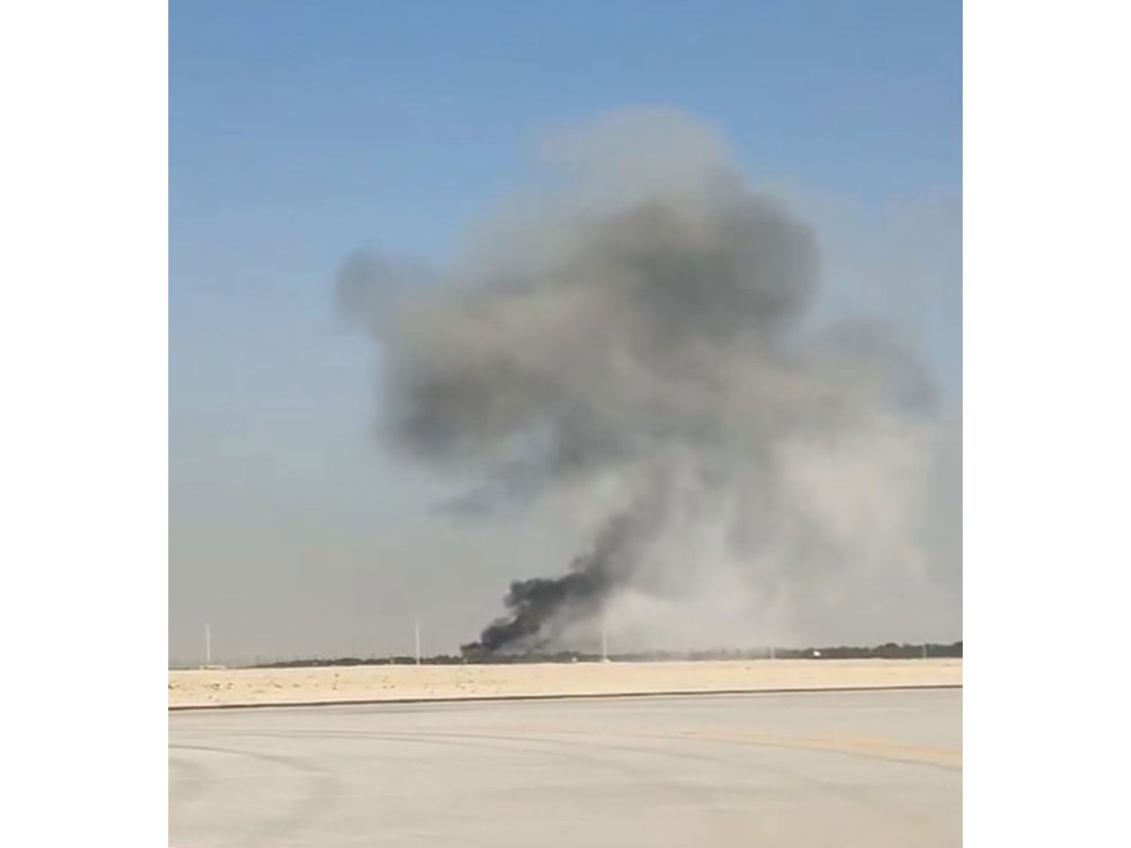 IAF Tejas crash (Photo/Courtesy Gulf News)