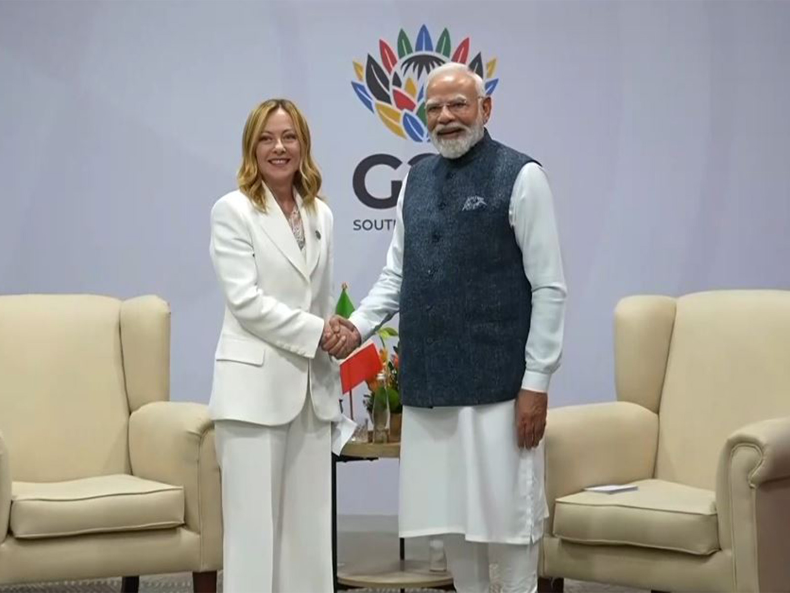 Italian PM Giorgia Meloni and PM Narendra Modi (Photo/ ANI DD)
