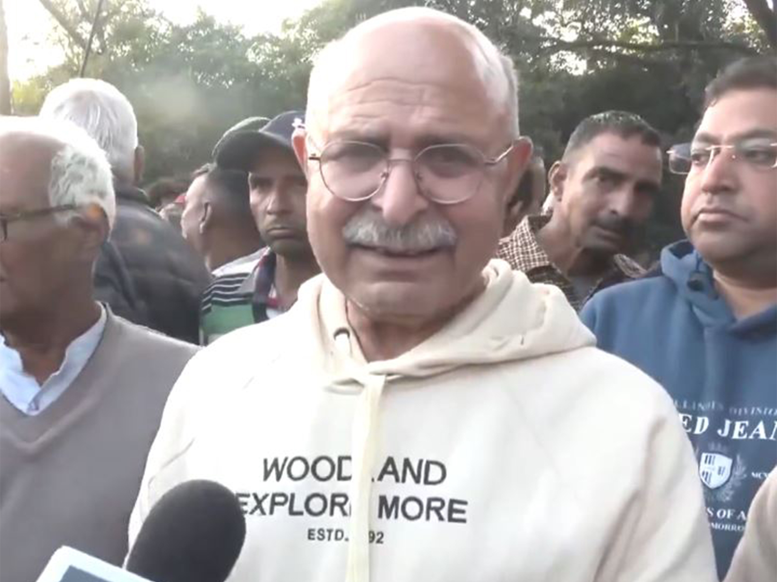 Jagan Nath Syal, the father of late Wing Commander Namansh Syal (Photo/ANI)