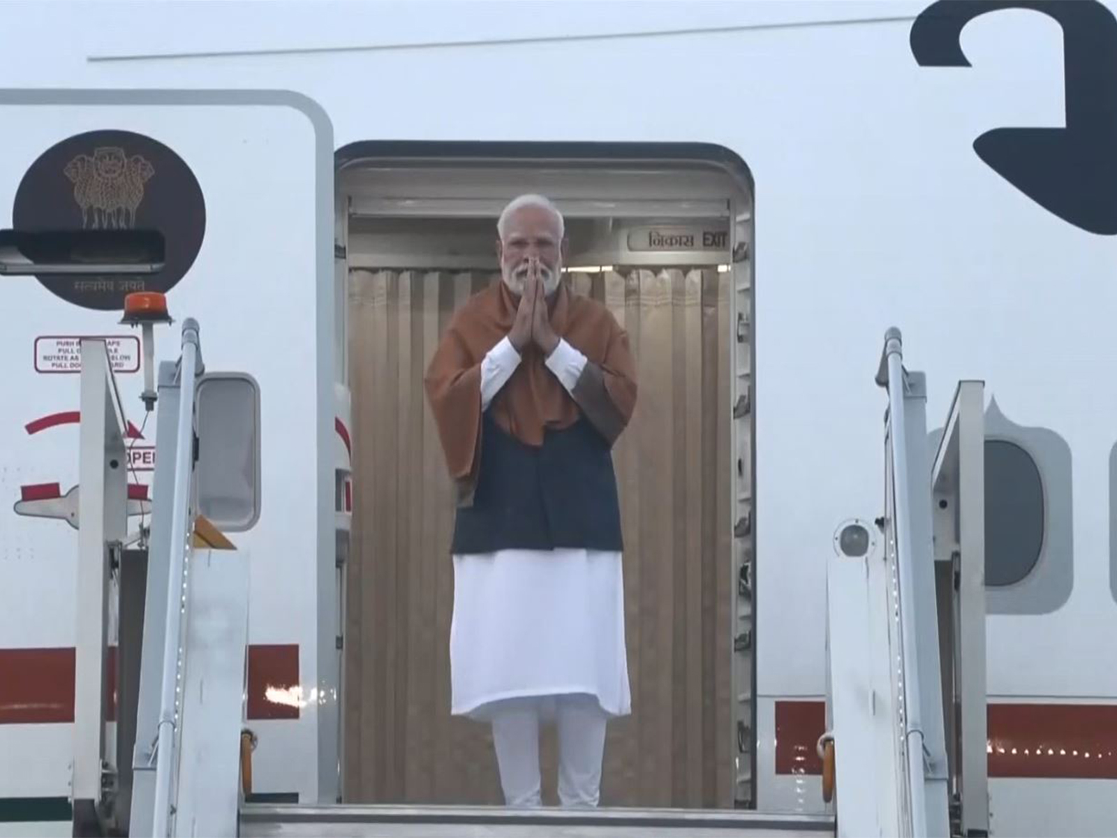 Prime Minister Narendra Modi returns to New Delhi after concluding his South Africa visit for the G20 Summit. (Photo/ANI)