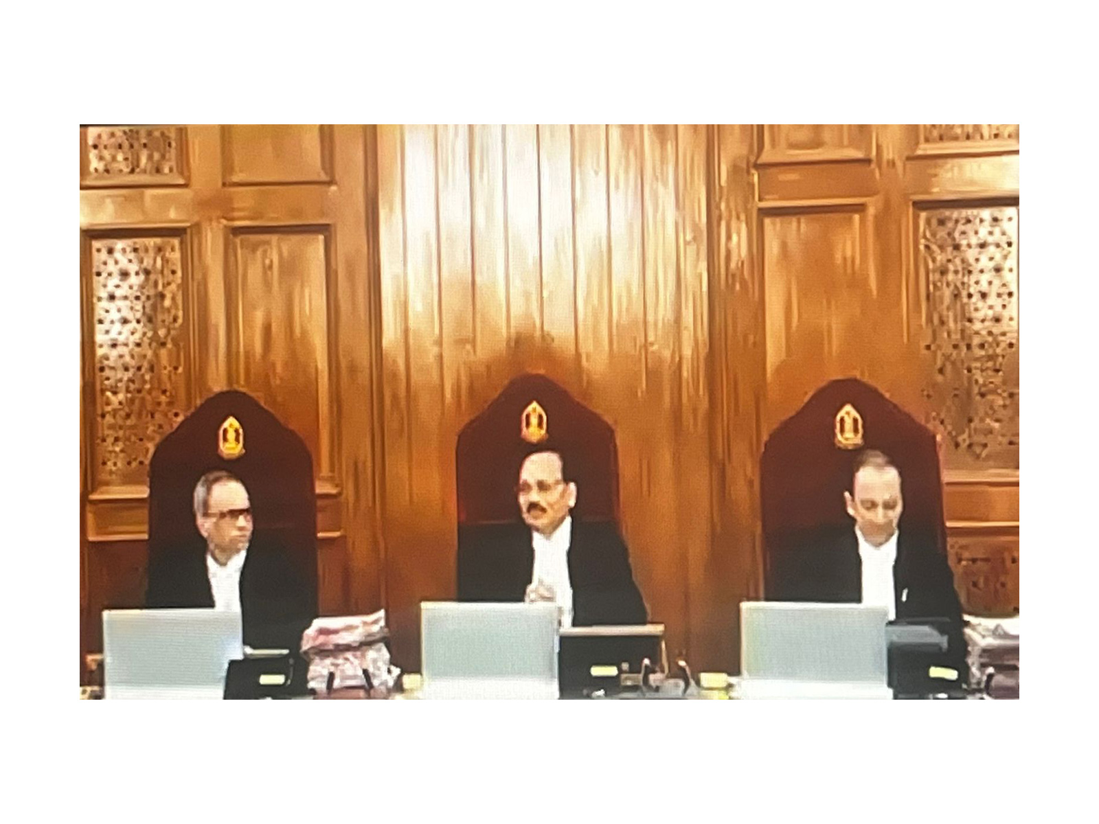 Chief Justice Surya Kant (middle) along withJustices Joymalya Bagchi and Atul S Chandurkar (Photo/ANI) Chief Justice Surya Kant (middle) along withJustices Joymalya Bagchi and Atul S Chandurkar (Photo/ANI)