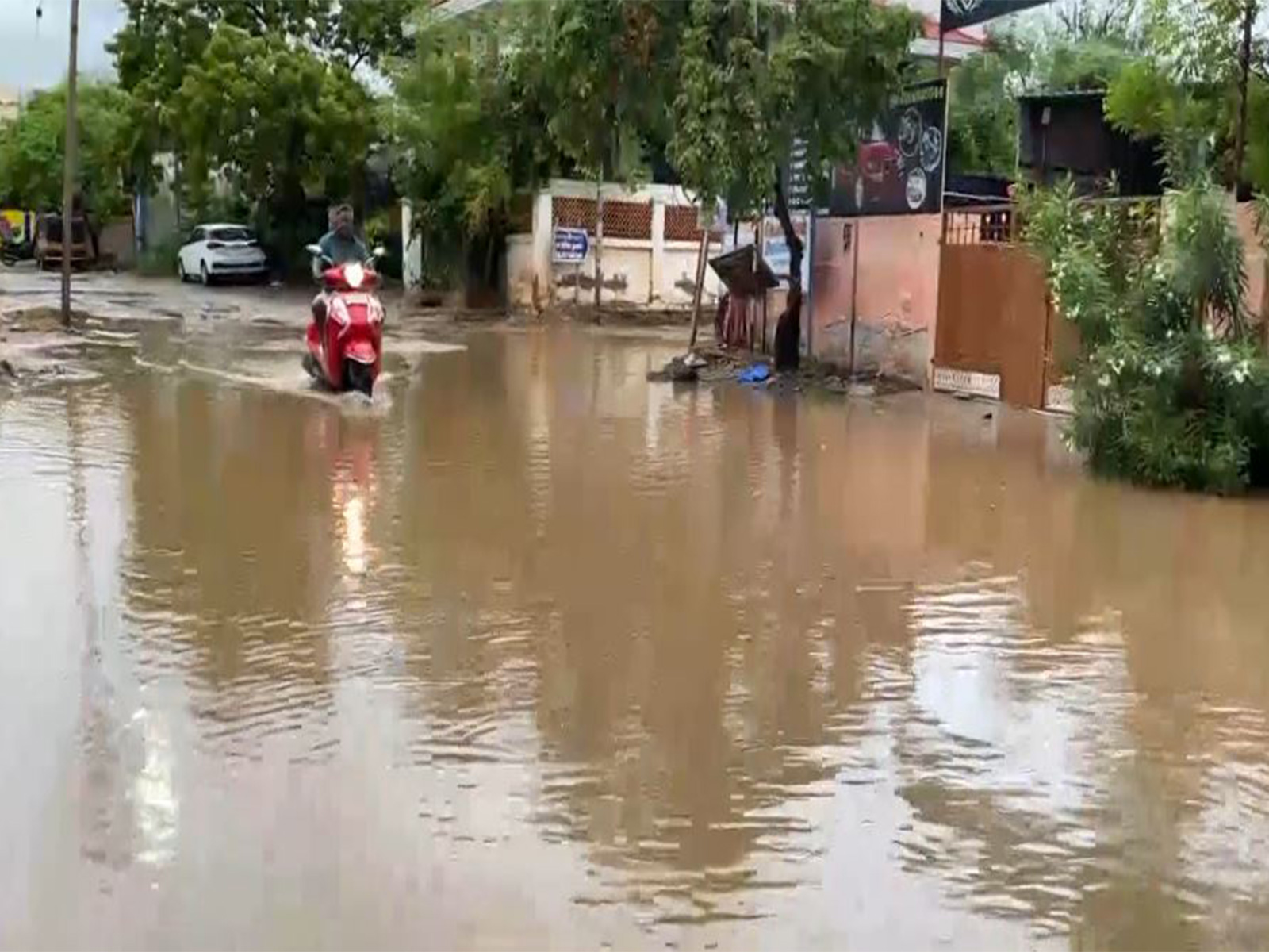 Incessant rainfall triggers waterlogging in residential areas in Thoothukudi (Photo/ANI)