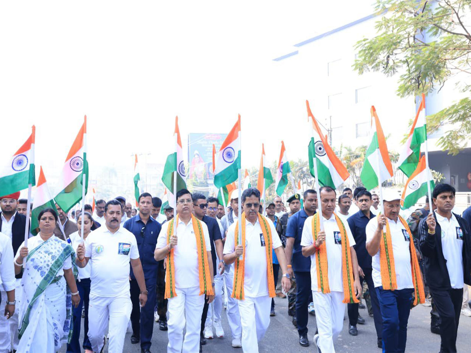 Tripura CM Manik Saha flags off unity march. (Photo/ANI) Tripura CM Manik Saha flags off unity march. (Photo/ANI)