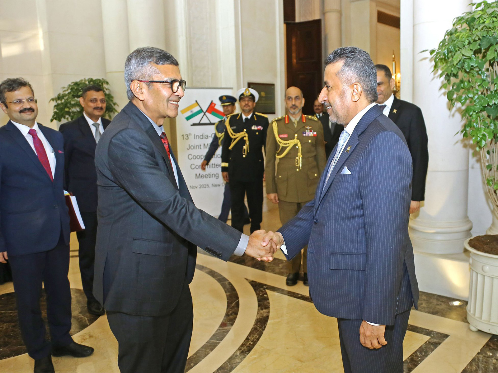 Defence Secretary  Rajesh Kumar Singh and Secretary General, Ministry of Defence, Oman Dr Mohammed Bin Naseer Bin Ali Al Zaabi  (Photo:X/@SpokespersonMoD)