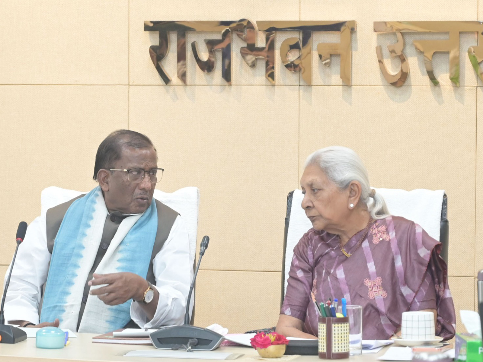 Assam Governor Lakshman Prasad Acharya and Governor of Uttar Pradesh, Anandiben Patel (Photo/Raj Bhavan of Assam)