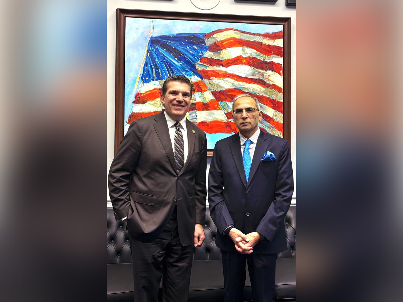 US Congressman Jay Obernolte and Ambassador Vinay Kwatra (Photo/X@AmbVMKwatra)