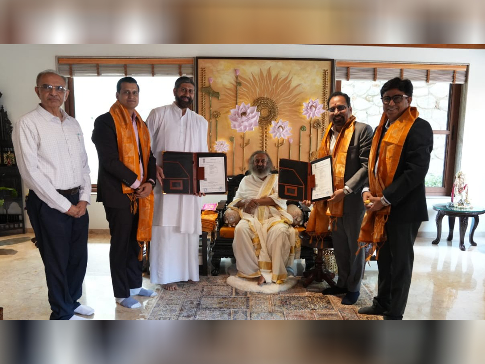 A step towards better healthcare in Odisha, blessed by Gurudev Sri Sri Ravi Shankar: Signing the MoU for Project SWASTHYA KIRAN A step towards better healthcare in Odisha, blessed by Gurudev Sri Sri Ravi Shankar: Signing the MoU for Project SWASTHYA KIRAN