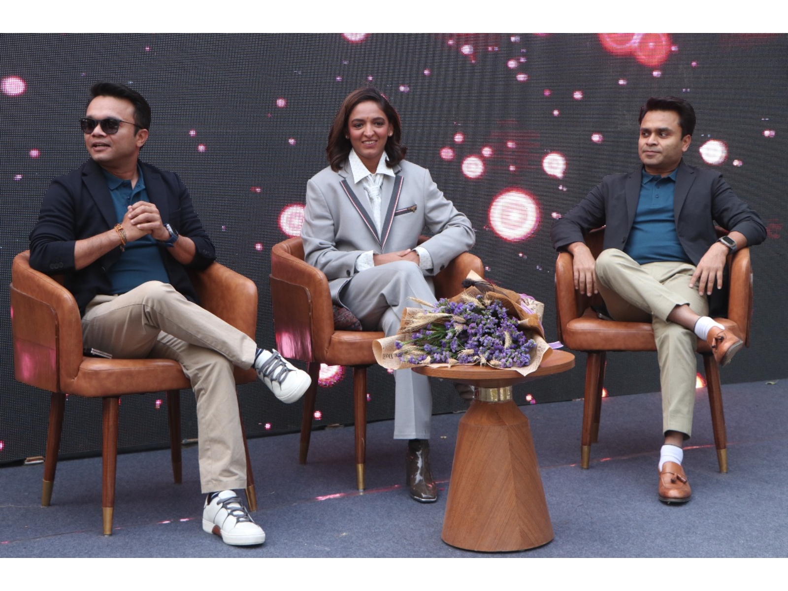 L-R, Abhishek Jain- Harmanpreet Kaur- Viknesh Jain at the rebrand event of Euronics India. L-R, Abhishek Jain- Harmanpreet Kaur- Viknesh Jain at the rebrand event of Euronics India.