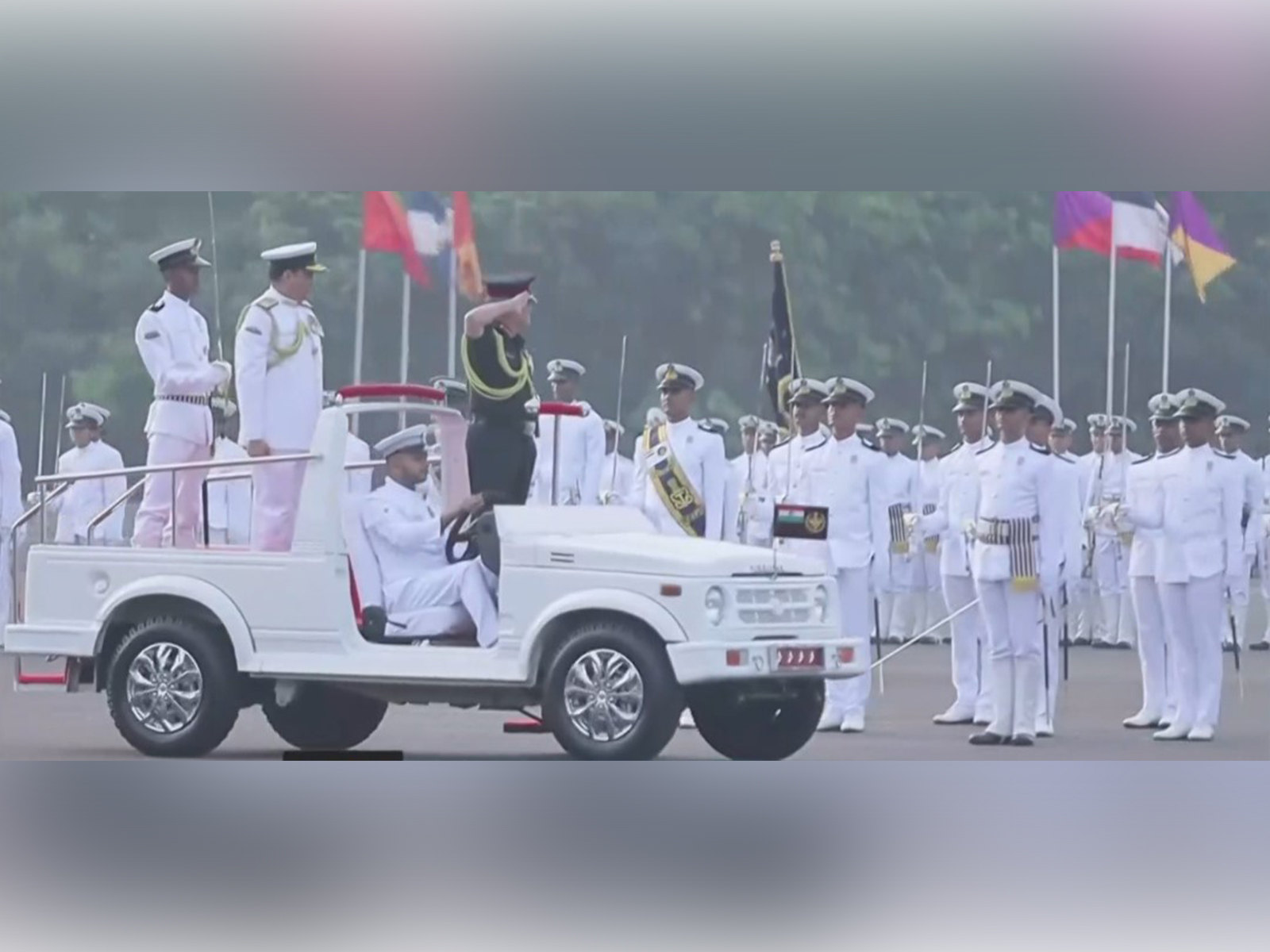 Chief of Defence Staff General Anil Chauhan reviews INA Ezhimala's passing out parade (Photo/ANI)