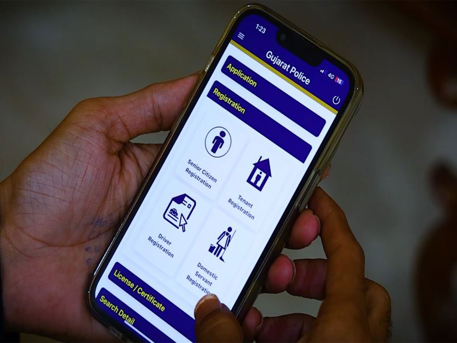 Gujarat’s i-Pragati platform enables citizens to receive real-time FIR and case updates through SMS. (Photo/Gujarat Govt)