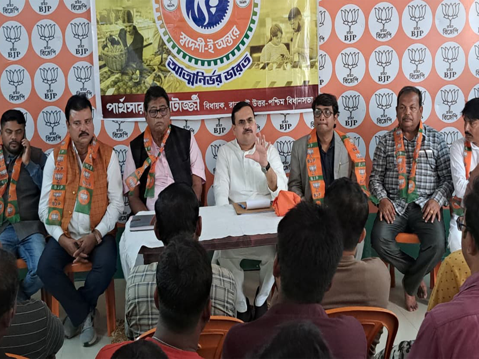 BJP leaders attend 'prabas' to review ongoing SIR across country (Photo/ANI)