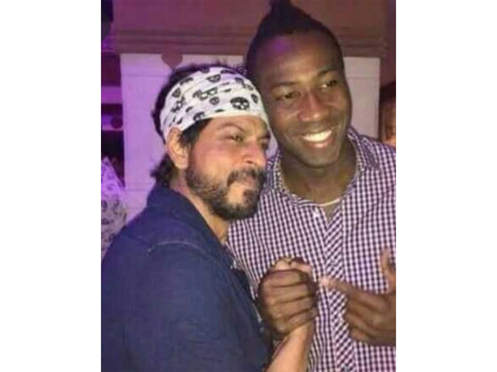 SRK with Andre Russell (Image source: Instagram@ar12russell) SRK with Andre Russell (Image source: Instagram@ar12russell)