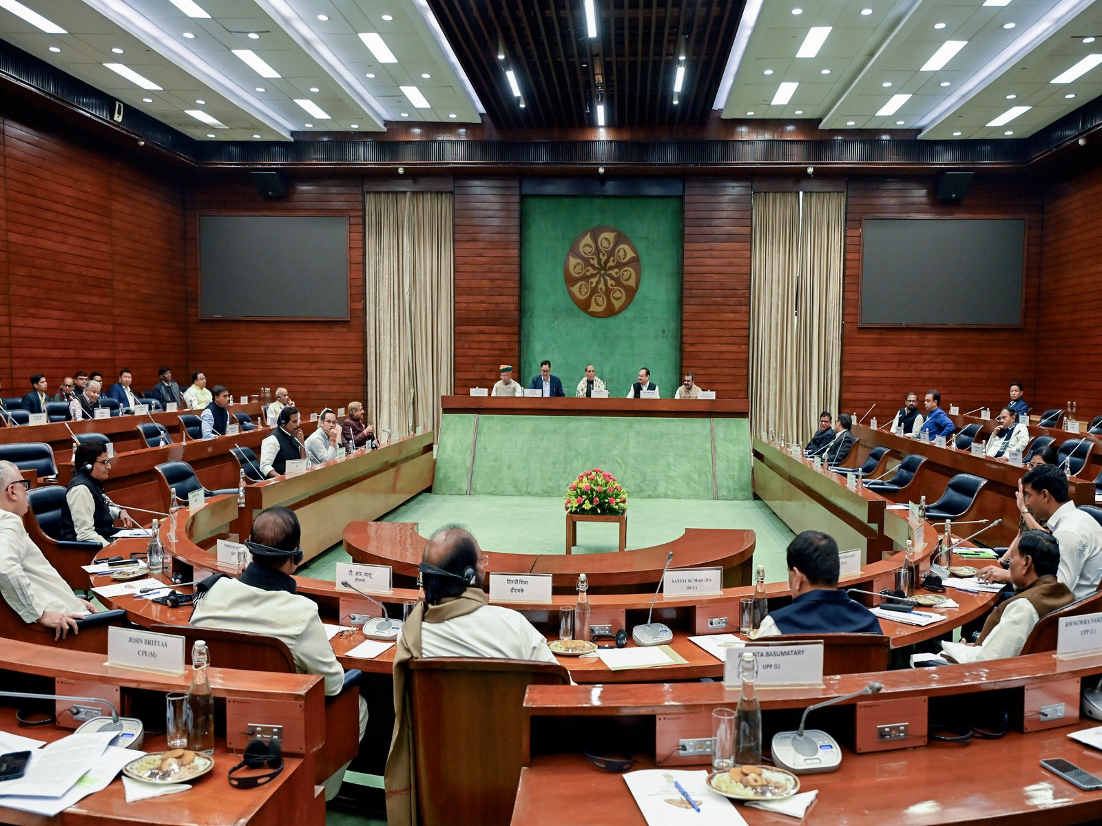 Political parties attend All-Party meet ahead of winter session Political parties attend All-Party meet ahead of winter session